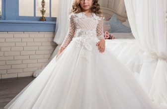 Princess First Communion Dresses Flower Girl Dresses Kids Wedding Birthday Gown