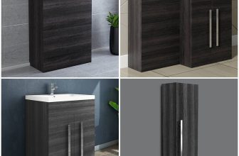 Bathroom Vanity Unit Tall Unit Toilet Unit Basin Sink Storage Cabinet Calm Grey