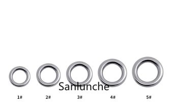 100pcs Fishing Solid Rings Stainless Steel Lure Connector Fishing Accessories