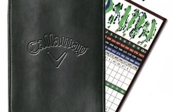 CALLAWAY DELUXE PU LEATHER GOLF SCORE CARD HOLDER +EMBOSSED CALLAWAY LOGO