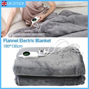 9 Heat Setting Electric Heated Throw Soft Fleece Blanket Xmas Birthday Gifts UK