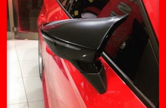 GLOSS BLACK MIRROR COVER CAP RH+LH SIDE FOR SEAT LEON MK3 (2013-2019)