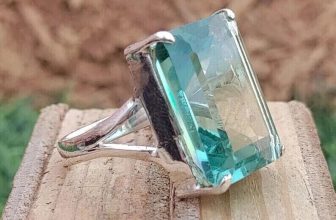 Aquamarine Prong Ring 925 Sterling Silver Handmade Beautiful Ring All Size SR563