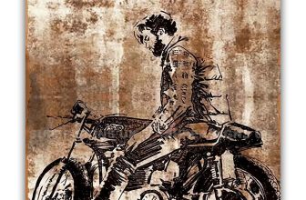 Cafe Racer Motorcycle Metal Garage Sign Shed Bedroom Wall