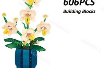 New Building Blocks Orchid Bouquet – Flower Plant Model for Home Decor