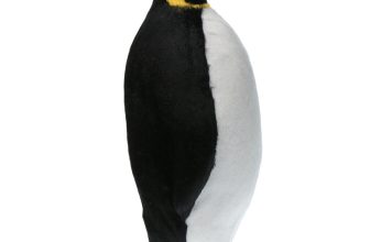 Penguin Statue Black and White Artificial Feathered for home, garden,