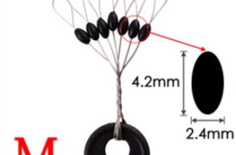 Medium Sliding Float Stops Rubber Oval Rig Buffer Carp Fishing Float Stoppers UK