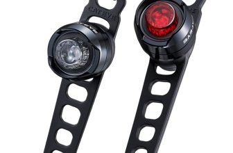 CatEye Orb Front & Rear Polished Black LED Light Set USB Rechargeable Cycling