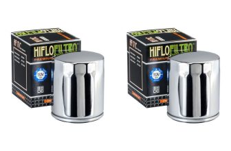 2 x Hiflo HF171C Chrome Oil Filter fit Harley FLSTSE CVO Softail Convertible 10