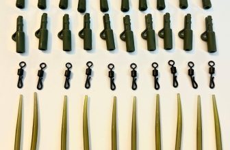 40pc Fishing Tackle Carp lead clips Quick Change swivels Anti Tangle Sleeves