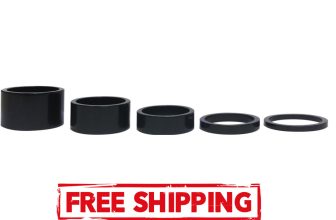 5 Pcs Quality Alloy Black Headset Spacers 1 1/8″ 3mm 5mm 10mm 15mm 20mm