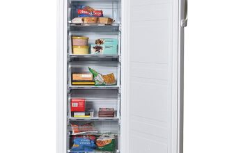 Freestanding Tall Freezer 160 Litre, 55cm Wide, Igenix IGTF055W
