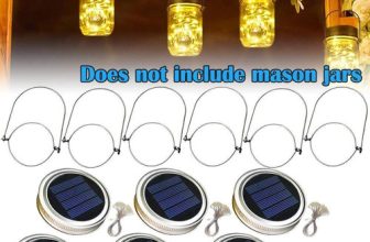 6pcs Mason Jar Lid Fairy String Solar Powered LED Light Lamp Garden Party Decor