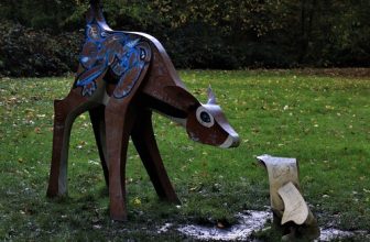 Deer Sculpture, Norfolk Heritage Park, Sheffield, Yorkshire, England.