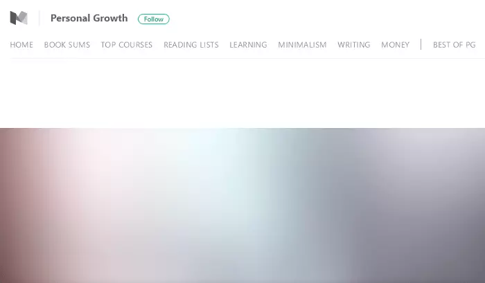 Blurred placeholder image on Medium website