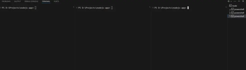 Open the Terminal VScode