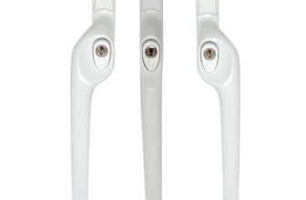 Cranked Espag UPVC Window Handle Offset Key Locking Left, Right & Inline White