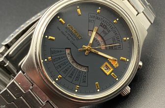 Rare Orient College 80s Perpetual Gray Multi Year Calendar Mens Watch Automatic