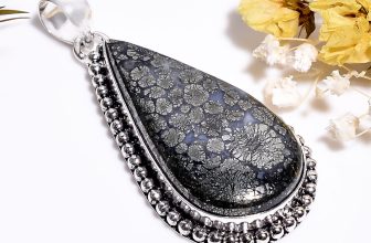 Marcasite Agate Vintage Handmade Jewelry.925 Silver Plated Pendant 2.1″ act-6515
