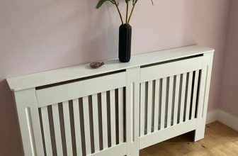 Extra Tall 100cm Radiator Covers High Gloss Wall Pipe Protectors Wood Top Shelf