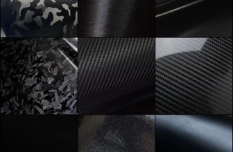 15 Styles of BLACK Self Adhesive Vinyl Wrap – AIR FREE Car/Vehicle Film Sticker