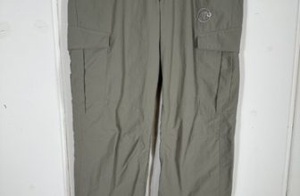 Mammut Softshell Pants Men’s 32 X 30  Black Hiking Outdoor Belted FLAWS