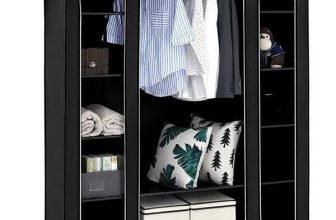 69″ Portable Clothes Closet Wardrobe Storage Organizer Non-Woven Fabric Durablez