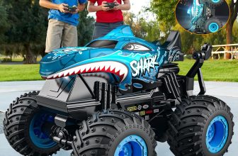 Remote Control Car 2.4GHz RC Monster Truck Toy Vehicle Shark RC Car Toy w/ Light