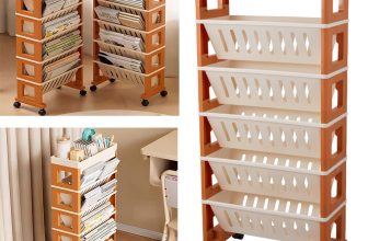 5/6 Tier Rolling Cart Storage Organizer for Office Bathroom Kitchen Laundry Room