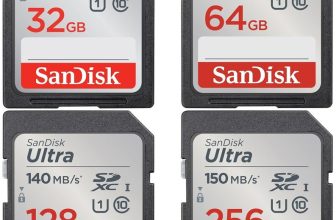 SanDisk Ultra SD Memory Card 32GB 64GB 128GB 256GB SDHC Class 10 For Cameras