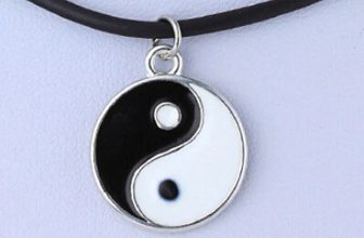 Necklace Black White Yin Yang Pendant Cord Couples Lover Friendship Free UK Post
