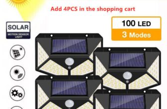 100 LED Solar Powered PIR Motion Sensor Outdoor Garden Light Security Flood Lamp