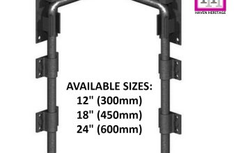 2 x BLACK HEAVY DUTY 12″ 18″ 24″ DROP BOLT DOOR GARAGE SHED SLIDING HASP