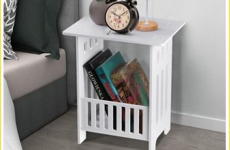 Bedside Table Cabinet Side End Table Nightstand Storage Organizer Home Stand