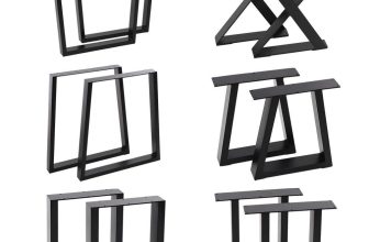 Pair of Iron Metal Table Legs Industrial Style Furniture Desk Bench Base Frame