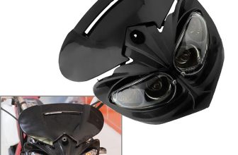 Motorcycle Universal Street Fighter Headlight Lamp Fairing Indicators Black UK