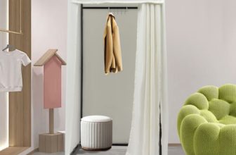 Clothing Store Fitting Room with Shading Curtain, Portable US