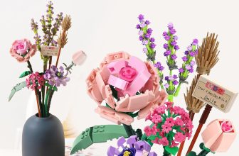 Mini Flower Bricks Flower Bouquet Building Sets Artificial Flowers Decoration