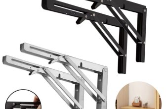 8-20″ Heavy Duty Fold up Bracket Shelf Triangle Bench Table Wall Mounted Hinges