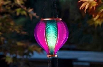 Hanging Purple & Blue Flaming Effect Aurora Balloon Solar Powered Garden Light