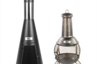 OUTDOOR CHIMINEA GARDEN PATIO LOG BURNER WOOD FIRE HEATER WITH STEEL CHIMNEY