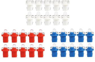 10pcs T5 B8.5D LED Car Light Auto Dashboard Instrument Cluster Light Bulbs