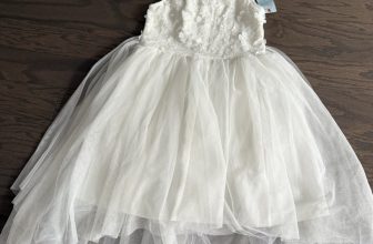 Cat And Jack Dress High Low Flower Girl Communion Dress Up M Sz 7/8 Flowered