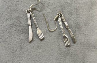 Knife and Fork Earrings Tibetan Silver  Free Organza Gift Bag.