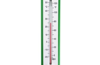 INDOOR OUTDOOR GARDEN GREENHOUSE THERMOMETER ACCURATE GREEN WALL 205mm – IN-268