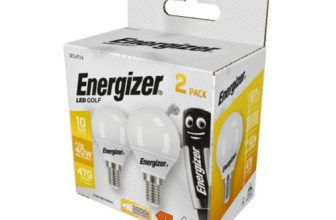 Energizer LED 4.9W Golf E14 (SES) 470lm 3,000K (Warm White), Pack of 2, S16708