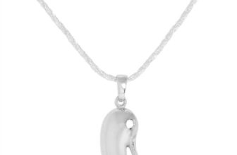 Sterling Silver Kidney Bean Necklace 16 – 24 Inches