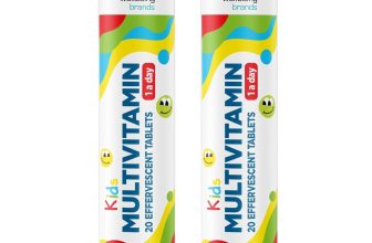 Kids Multivitamins Effervescent – Raspberry Flavour tablets for children (2x 20)
