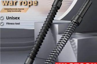 2 Fitness Bars Portable Spring Sticks Battle Ropes Weighted Rope for Training UK