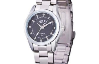 Ladies Luxury Wristwatch Silver Stainless Steel Elegant Quartz Women Watch BLACK